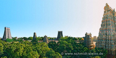 Sri Menakshi Tempel - Fotomontage inklusive Retusche, Madurai